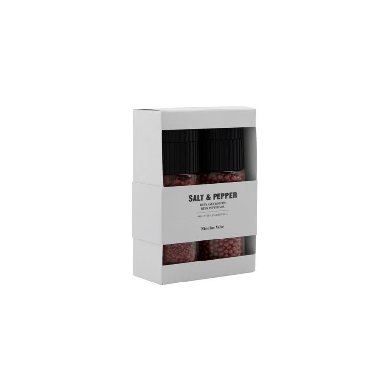 Gjafasett Ruby salt & seeds + pepper mix
