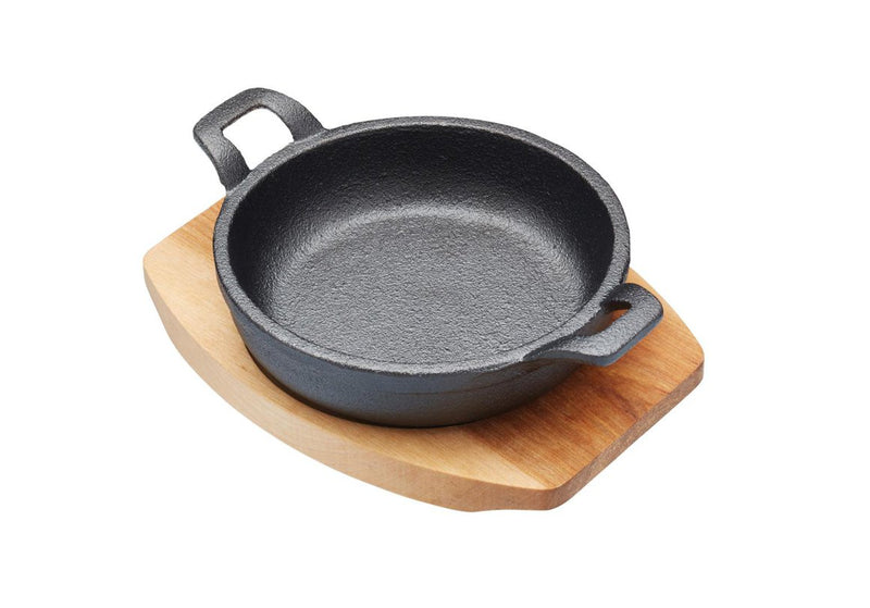 Panna pottajárn m/viðarbretti
