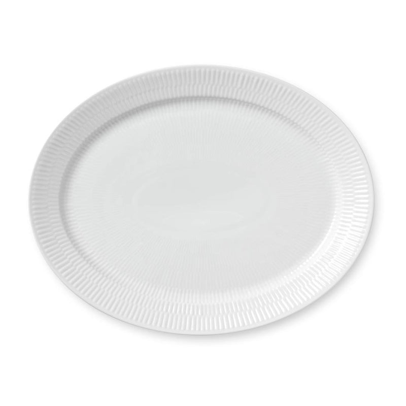 White Fluted fat 33 cm