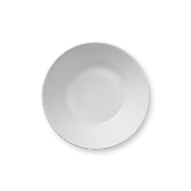 White Fluted djúpur diskur 17cm
