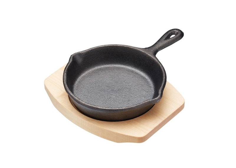 Panna pottjárn m/viðarplatta