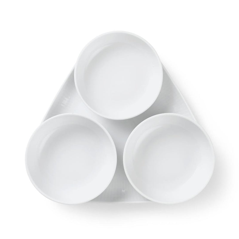 White Fluted skálar 4 stk
