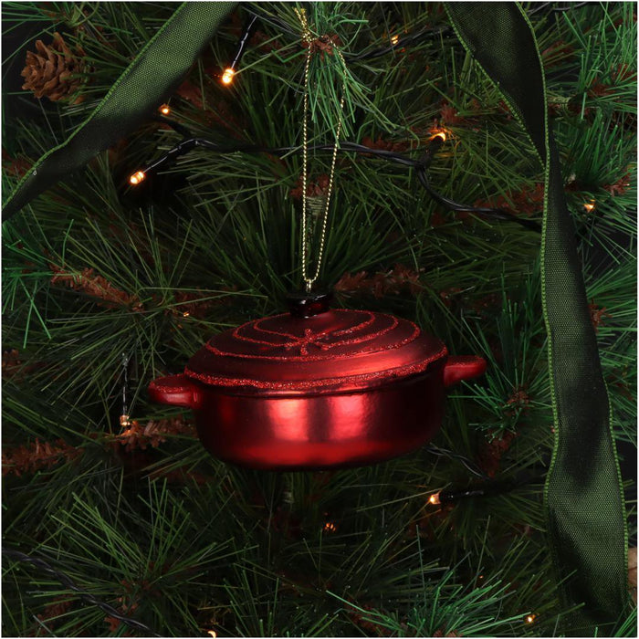 Jólaskraut Pottur rauður