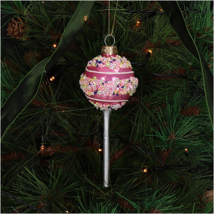 Jólaskraut Sleikjó bleikur