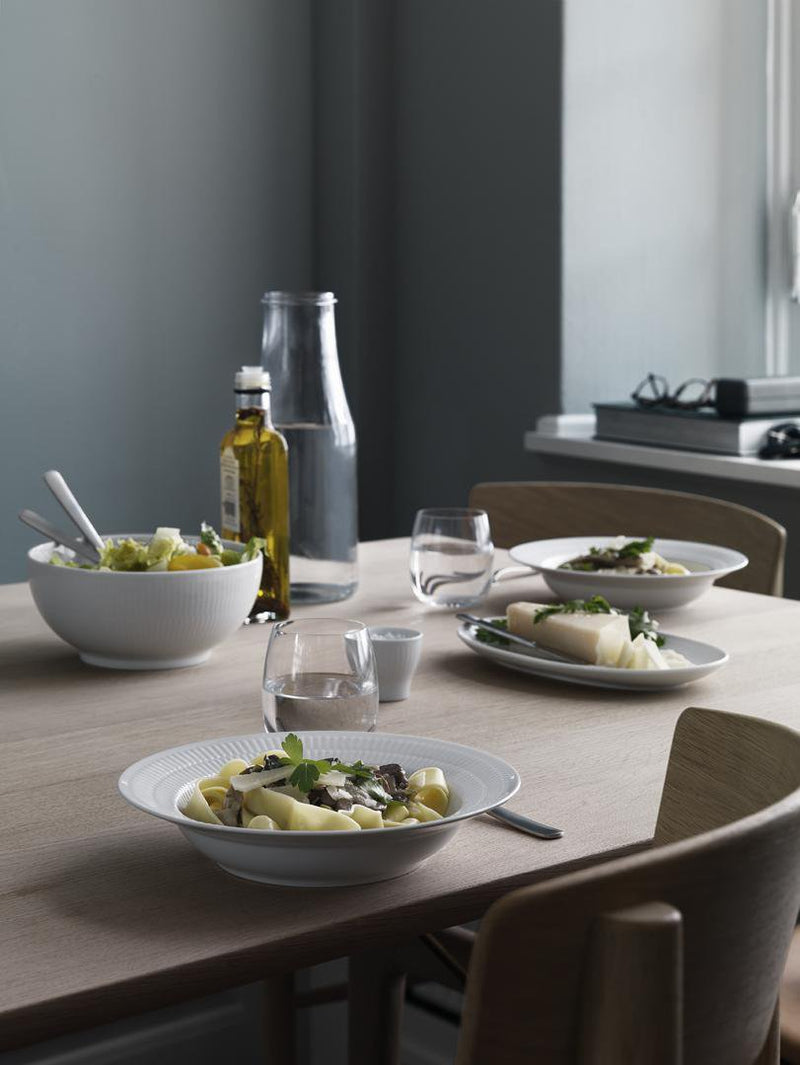 White Fluted diskur djúpur 21cm