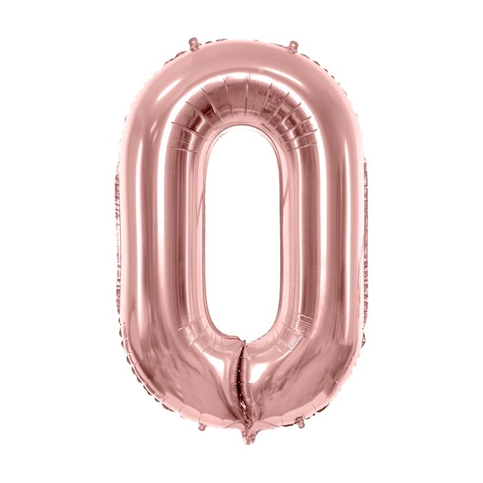 Helíum tölustafablaðra 0-9 rosegold