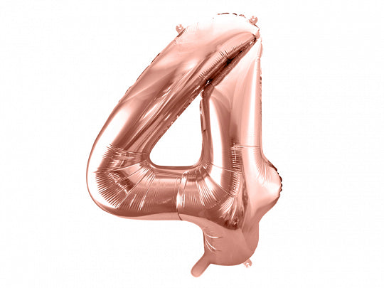 Helíum tölustafablaðra 0-9 rosegold