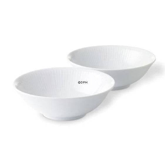 White Fluted skál 2stk