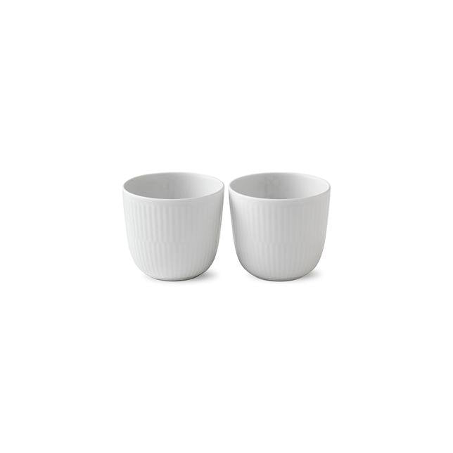 White Fluted kertaglös 2stk